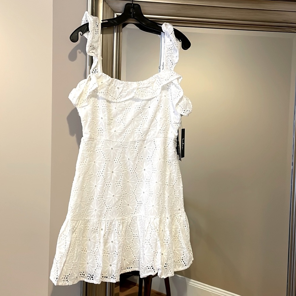 White eyelet summer dress